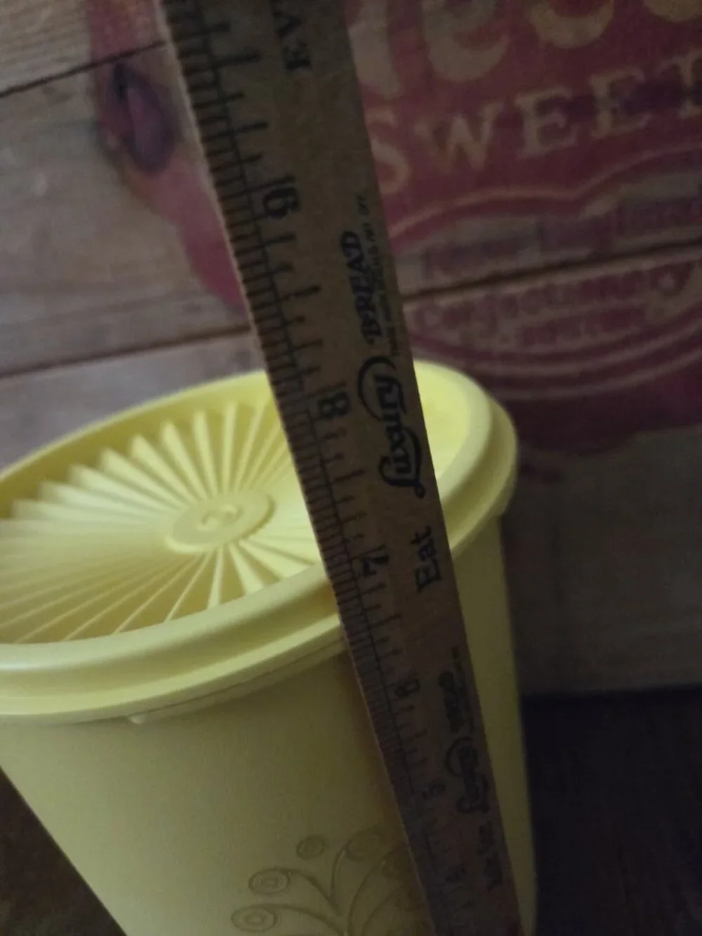 Vintage Yellow Tupperware Servalier 7